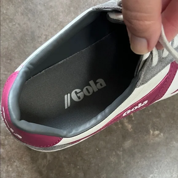 Gola grand slam pure leather Sneakers white ash hot fuchsia - Picture 7 of 12